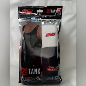 COPY - 2pk Dickies moisture management tank tops Medium black and white
